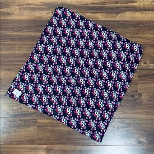 Pink & Black Pirate Skull & Heart Bandana NWT